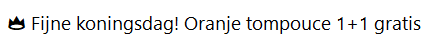 Symbolen onderwerpregel koningsdag outlook
