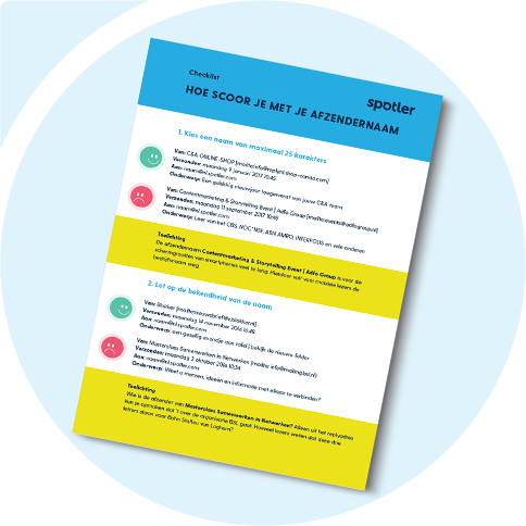 Checklist Afzendernaam
