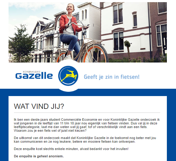 Landingspagina Gazelle