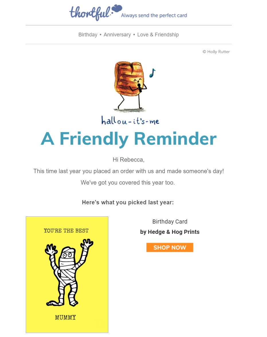 Replenishment Campaigns - Thortful