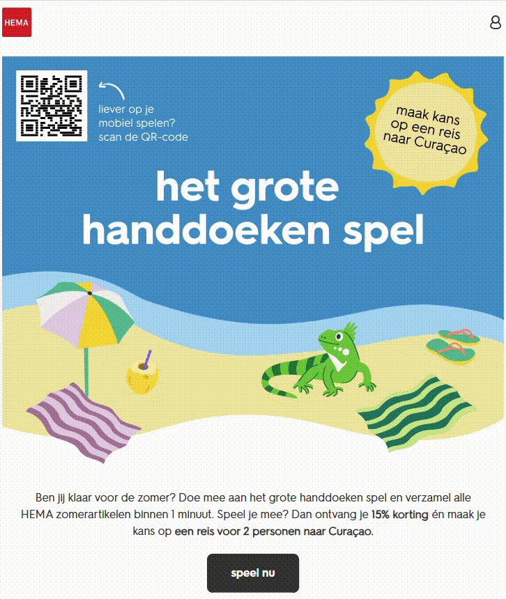 Geanimeerde e-mail van HEMA