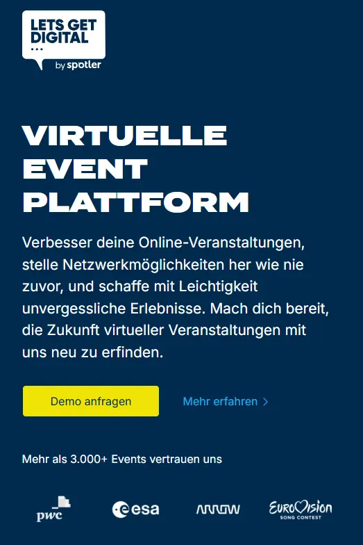 Screengrab van de bezochte pagina op Let's Get Digital