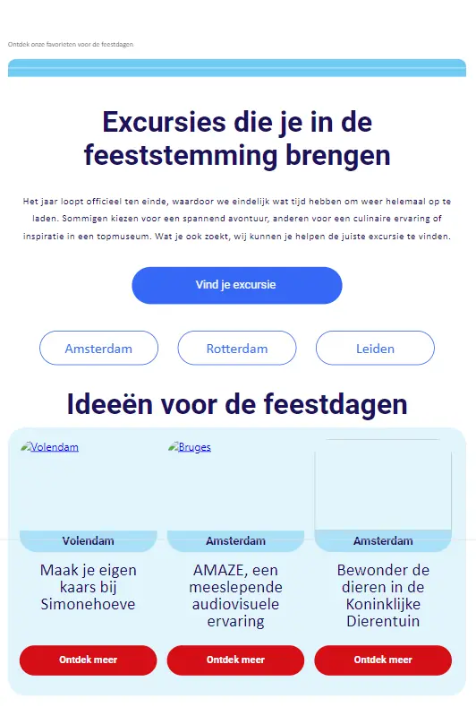 E-mail van TUI waarbij afbeeldingen nog niet ingeladen zijn