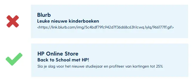 Goed & slecht voorbeeld van snippets