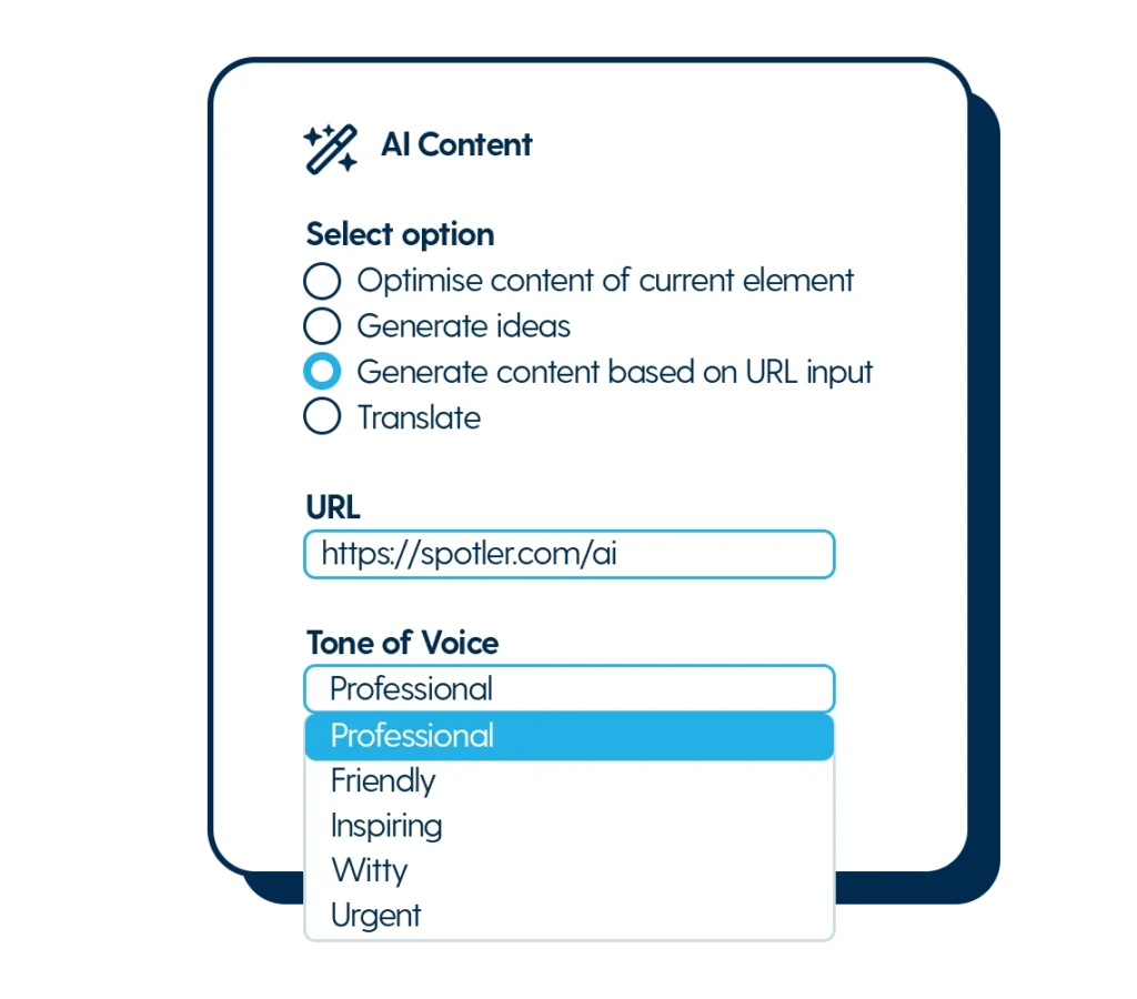 AI content in email marketing powered by Spotler Mail+