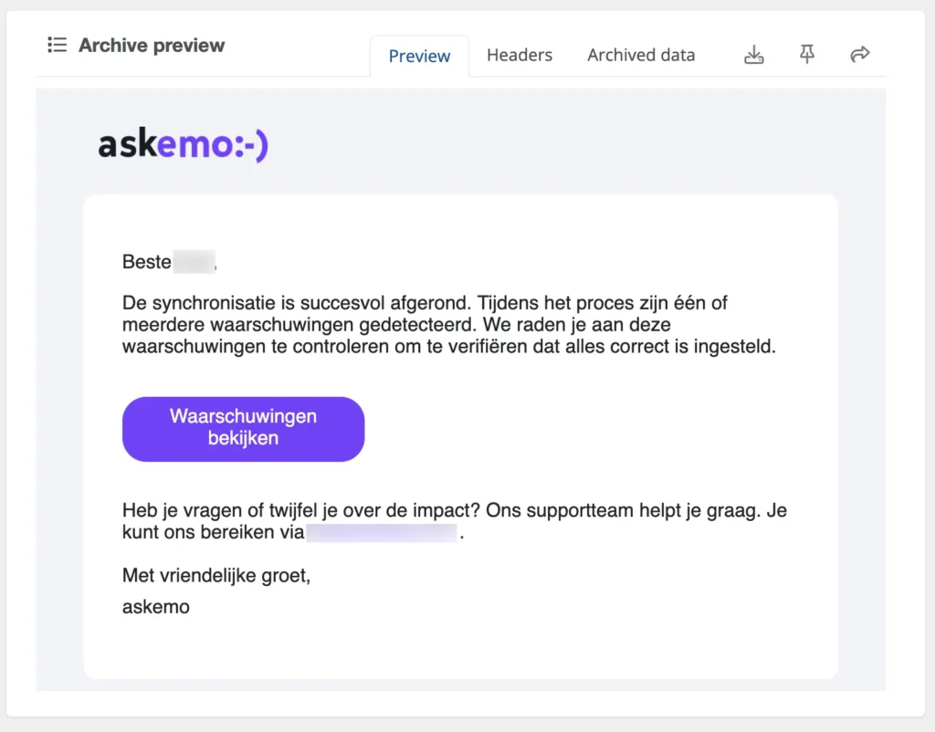 askemo sending an email through SendPro